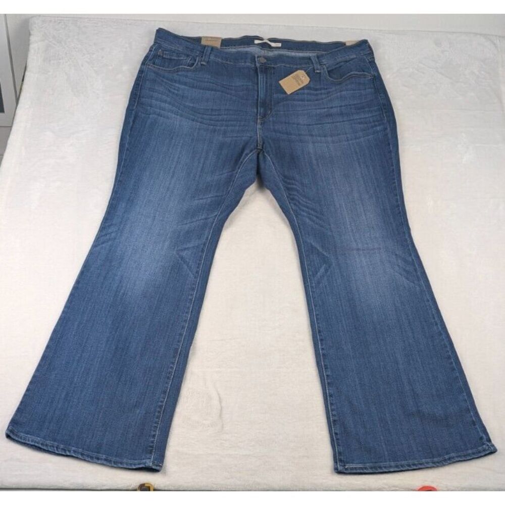Levis 726 Flare Womens Jeans High Rise Slim Through 24W M Medium Wash NWT